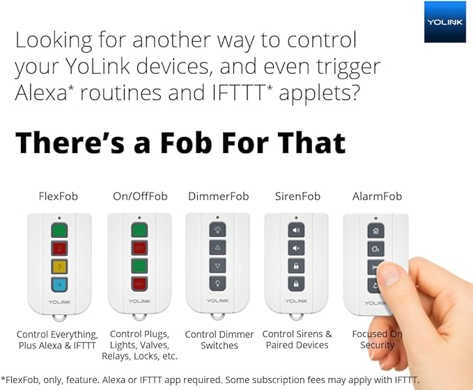 YoLink Smart Garage Door Sensor, Garage Door Position Sensor with Door Left-Open Reminders, Alexa, Google, IFTTT, Home Assistant (Hub Required) YoLink
