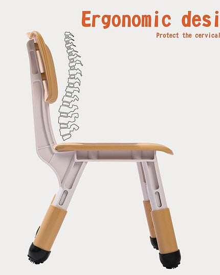 Kids' Desk Chairs Adjustable Height is Suitable for Children's Chairs Used in Families, Schools and Day-Care Between 2-10 Years Old The Max Bearing Capacity is 220LB(6PCS-Blue) - LeafyLoom