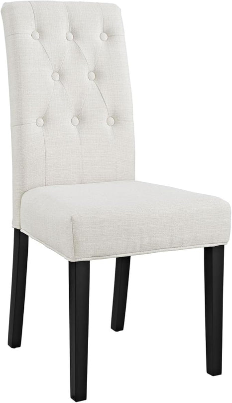 Modway Confer Modern Tufted Upholstered Fabric Parsons Kitchen and Dining Room Chair in Beige - LeafyLoom