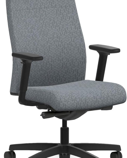 HON Ignition 2.0 Office Chair, Upholstered Back, Basalt Grey - LeafyLoom