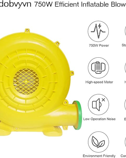 Air Blower 750 Watts, Bounce House Blower for inflatables Jump House, Inflatable Castle and Jump Slides, Efficient and Convenient Commercial Inflatable Blower for Bounce House (Style C-750W) - LeafyLoom