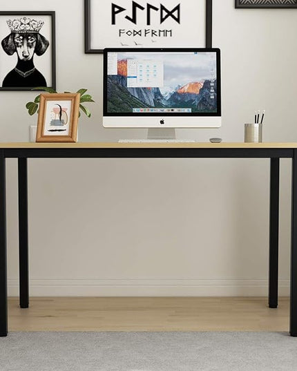 SogesGame Computer Desk, 47.2 inches Small Office Desk Computer Table Study Writing Desk Workstation for Home Office, Teak Dining Table - LeafyLoom