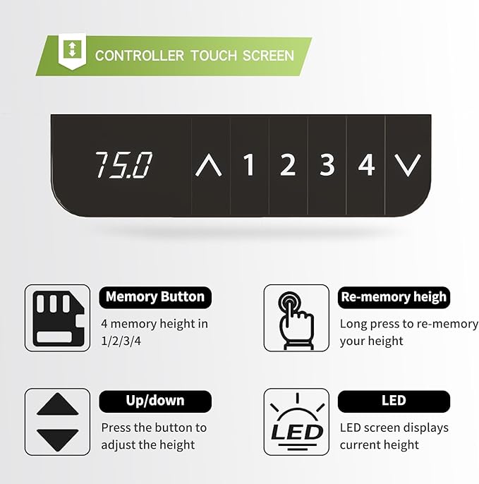 Radlove Dual Motors Height Adjustable 55 x 30'' Electric Standing Desk with Curved Design Stand Up Table 4 Memory Keys, Computer Desk with Splice Board Home Office Desk, Oak Top + White Frame - LeafyLoom