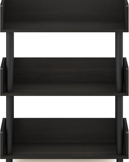 Furinno Turn-N-Tube 3-Tier Toolless Freestanding Multipurposes Display Rack, Espresso - LeafyLoom