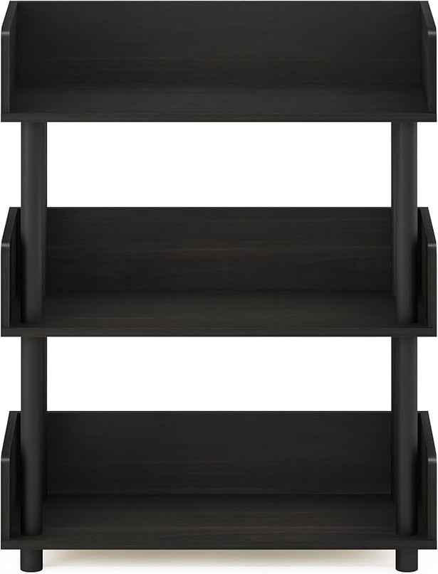 Furinno Turn-N-Tube 3-Tier Toolless Freestanding Multipurposes Display Rack, Espresso - LeafyLoom