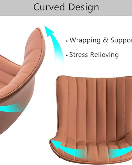 YOUNIKE Pink Office Chair Armless, PU Leather Computer Task Chair, Cute Swivel Adjustable Home Desk Chair, Small Vanity Chiar with Wheels Mid Backrest 300LBS - LeafyLoom
