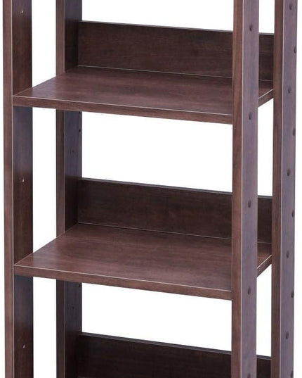 IRIS USA 3-Tier 16" Medium Open Wooden Bookshelf with Adjustable Shelves, Easy Assembly Bookcase Farmhouse Shelf for Small Spaces Bedroom Office Living Room Indoor, Brown - LeafyLoom