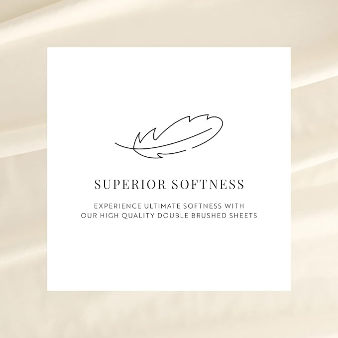 Linen Market Bed Sheets for California King Size Bed (Ivory) - Sleep Better Than Ever with These Soft and Cooling California King Sheets - Deep Pocket Fits 16" Thick Beds - 4 Piece Cal King Sheet Set - LeafyLoom