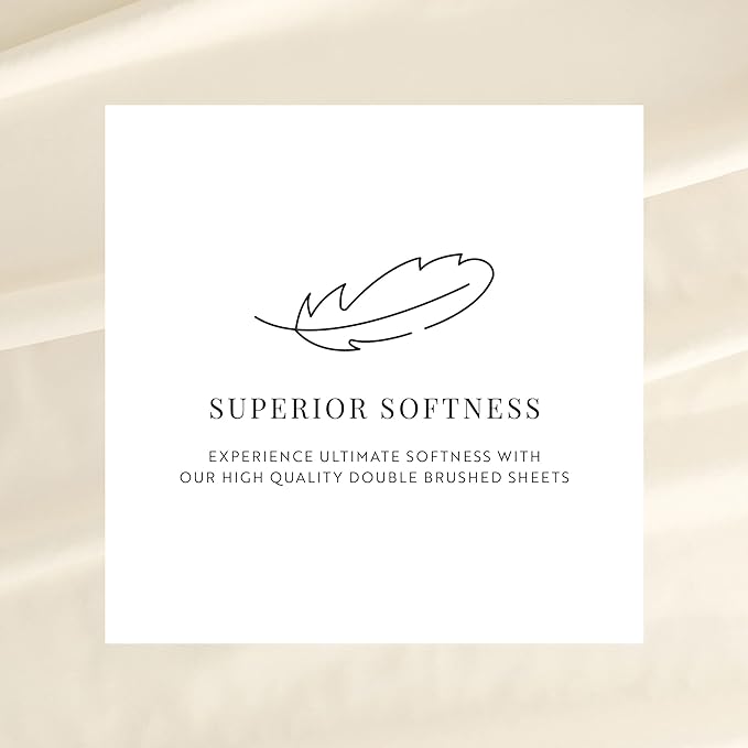 Linen Market Bed Sheets for Full Size Bed (Ivory) - Sleep Better Than Ever with These Soft and Cooling Full Sheets - Deep Pocket Fits 16" Thick Beds - 4 Piece Full Sheet Set - LeafyLoom