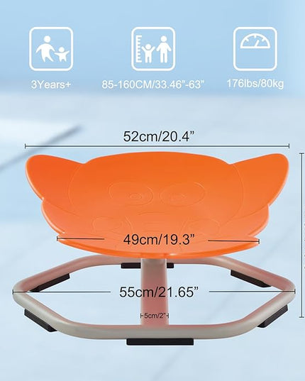 Kids Spinning Chair Sensory Swivel Chair Elephant Sit and Spin Chair Toys Autism ADHD Swivel Chair Spinning Seat for Ages 3-12 Promote Balance Physical Coordination Sensory Room Items - LeafyLoom