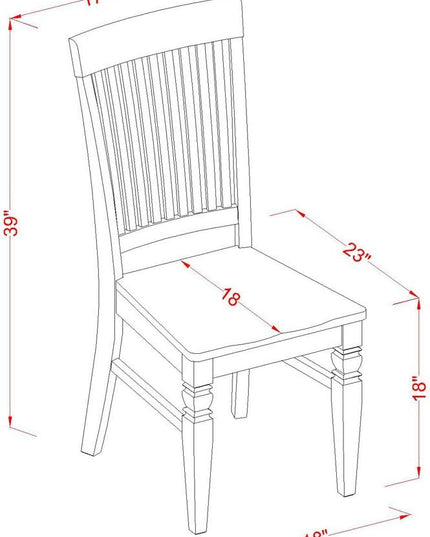 East West Furniture HLWE3-BMK-W Hartland 3 Piece Dinette Set for Small Spaces Contains a Round Table with Pedestal and 2 Dining Chairs, 42x42 Inch - LeafyLoom