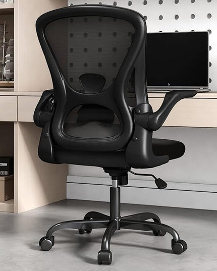 Sytas Home Office Chair Ergonomic, Mesh Desk Chair Lumbar Support, Ergonomic Computer Chair Adjustable Armrest - LeafyLoom
