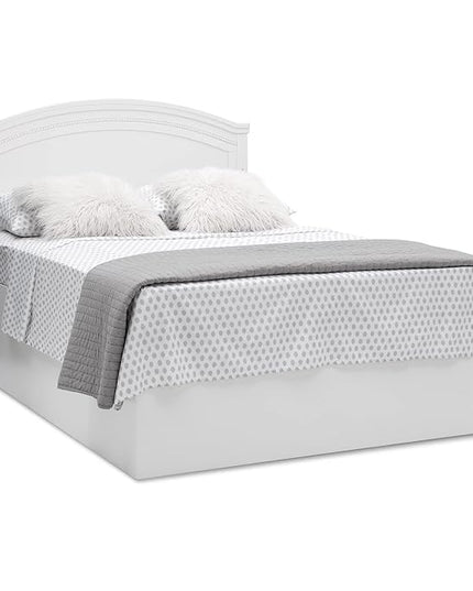 Delta Children Simmons Kids SlumberTime Emma 4-in-1 Convertible Baby Crib N More - Greenguard Gold Certified, Bianca White - LeafyLoom