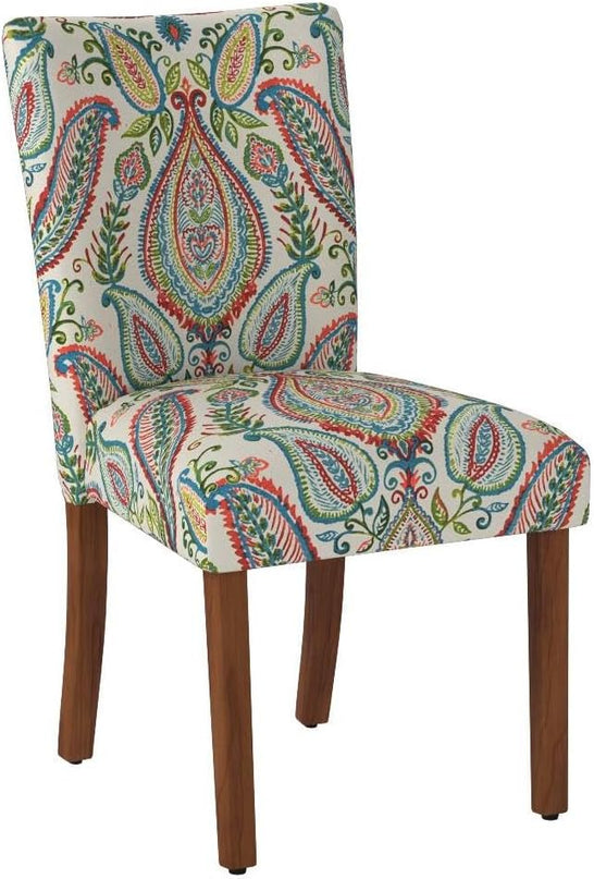HomePop Parsons Classic Upholstered Accent Dining Chair, Set of 2, Colorful Paisley - LeafyLoom