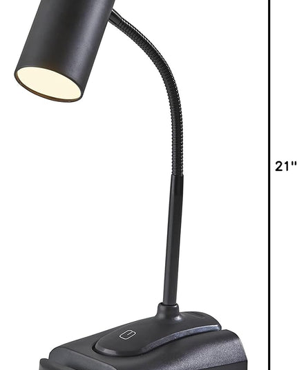 SIMPLEE ADESSO Dual Purpose LED Desk/Clip LAMP Matte Black - LeafyLoom