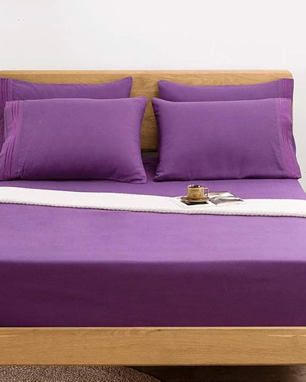 SONORO KATE Bed Sheet Set Super Soft Microfiber 1800 Thread Count Luxury Egyptian Sheets 18-Inch Deep Pocket，Wrinkle and Hypoallergenic-6 Piece (Purple, Twin XL-6 Piece) - LeafyLoom