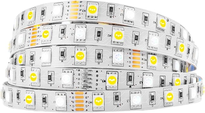 BTF-LIGHTING 5050 RGBW RGB+Warm White(2700K-3000K) 150RGB+150White LED Tape Light 5m 16.4ft 60LED/m Multi-Colored IP30 10mm Width FPCB DC12V for Bedroom Home Decoration(No Adapter or Controller) BTF-LIGHTING