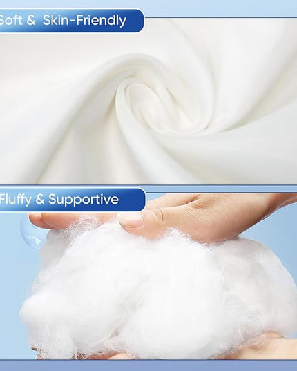 Knee Pillow for Side Sleepers, 5 Inch Height Between Leg & Under Knee Pillow for Back Sleepers - Leg Pillow with 1100G 7D High Suppot Alternative for Relieving Leg, Back, and Knee Pain - LeafyLoom
