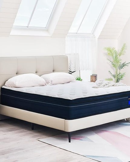 Full Mattress,12 Inch Gel Memory Foam Hybrid Mattress in a Box,Motion Isolation Individually Wrapped Pocket Coils Innerspring,Pain Relief Pressure-Relieving,Breathable,Full Size Mattress - LeafyLoom