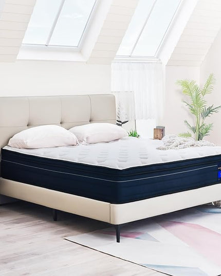 Full Mattress,10 Inch Memory Foam Hybrid Mattress in a Box,Full Size Motion Isolation Individually Wrapped Pocket Coils Mattress,Pressure Relief,Breathable,Medium Firm,Non-Fiberglass - LeafyLoom