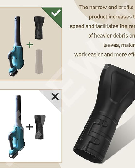 Flat End Nozzle Attachment 197889-6 for Makita X2 36V, 18V Hand held Blower XBU02Z, XBU03, DUB362, for Removing Heavier Debris - LeafyLoom