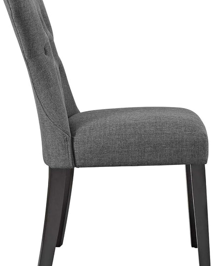 Modway Silhouette Modern Tufted Upholstered Fabric Parsons Four Dining Chairs in Gray - LeafyLoom