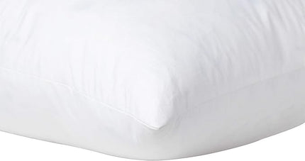 Premium Feather and Down Pillow Insert, Decorative Throw Stuffer Inserts, Hypoallergenic, Cotton Cover, White (28x28) - LeafyLoom