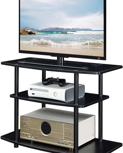 Convenience Concepts Designs2Go 3 Tier TV Stand, 31.5", Black/Black - LeafyLoom