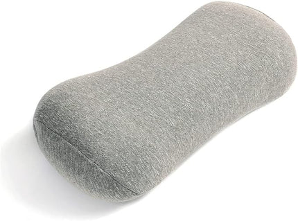 JEMA Memory Foam Lumbar Support Pillow for Office Chair, Car, Bed, for Lower Back Pain Relief, Great as Lumbar Pillow, Under Knee Pillow, Leg Rest Pillow, Headrest, Grey - LeafyLoom