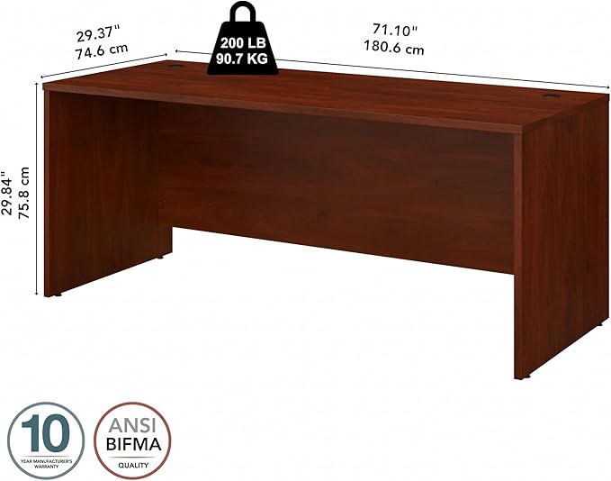 Bush SCD272HC Studio C 72-Inch Computer Desk, Hansen Cherry - LeafyLoom