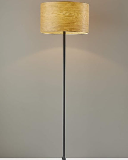 Adesso 6237-12 Oslo Floor Lamp, Matte Black - LeafyLoom