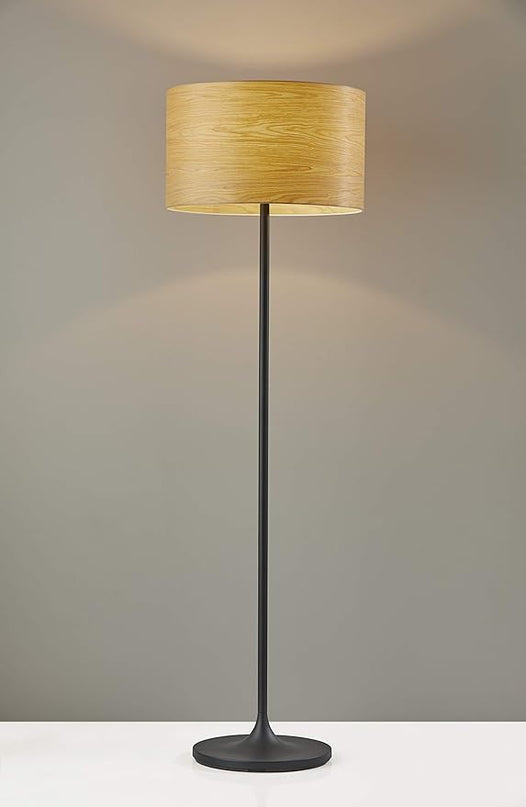 Adesso 6237-12 Oslo Floor Lamp, Matte Black - LeafyLoom