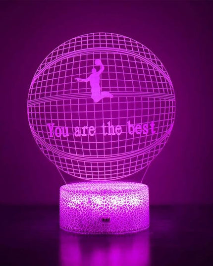 Goodking Basketball 3D Night Lights with Remote & Smart Touch, 7 Colors + 16 Colors Changing Bedside Lamp Birthday Christmas Gift for Sport Fan Boys Girls - LeafyLoom