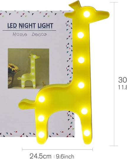 GUOCHENG Cute Giraffe Shaped LED Night Light Warm White Table Night Lamps Bedroom Nursery Home Bedside Indoor Decorations Giraffe Gifts for Kids Children Girls - LeafyLoom