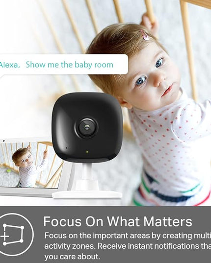 Kasa Smart 2K QHD Indoor Security Camera, Person/Baby Crying/Motion Detection, 2-Way Audio, 30Ft. Night Vision, Cloud/SD Card Storage(Up to 256 GB), Works with Alexa & Google Home (KC400) KasaSmartbyTP-Link