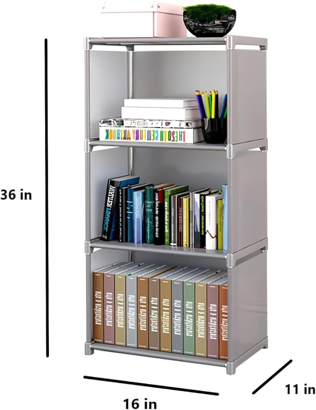 3,4,5-Tier Cube Storage Shelf or Organizer | Can be Used as Bookshelf, Bookcase, Closet, Pantry Shelves and Many More (3-Tier) - LeafyLoom