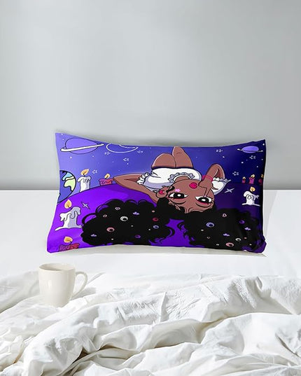 African American Comforter Sets for Girls, Black Girls Comforter Set Twin, Girls Bedroom Decor, Purple Black Girls Bedding Set Kids Comforter Sets with 1 Comforter +1 Pillowcase - LeafyLoom