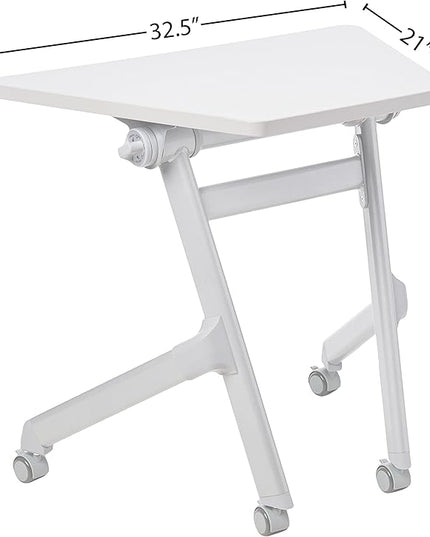Safco Products Learn Nesting Trapezoid Desk, Small Corner Desk for Classrooms & Custom Classroom Layouts (Pebble Gray) - LeafyLoom