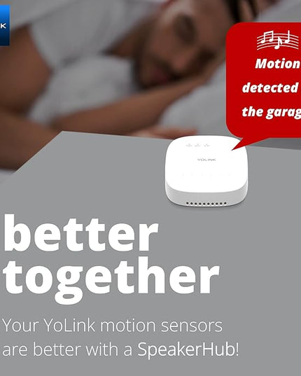 YoLink LoRa Smart Outdoor Motion Sensor, Driveway Alert, Property Invasion/Tresspassing Detector, 1/4 Mile Open Air Range, Email/SMS/Push Alerts, Alexa, IFTTT, Home Assistant (Hub Included!) YoLink