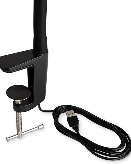 Reliable UberLight Flex 3200TL Task Light – LED Portable Desk Light with Clamp, USB Connection, 26.5” Flexible Gooseneck, 270° Rotational Head, 9 Light Settings, and up to 60,000 Hours of Use (black) - LeafyLoom