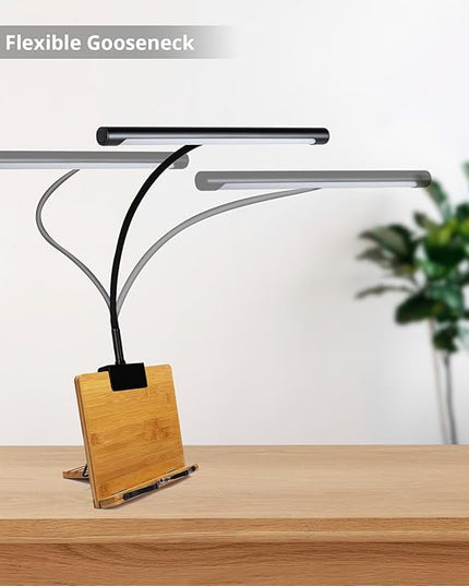 Piano Light with 3 Color Modes, Desk Piano Lamp for Grand Piano, Dimmable Grand Piano Lamp, Wide Illumination Music Stand Light Clip On, Stand Lights for Musicians Digital Pianos - LeafyLoom