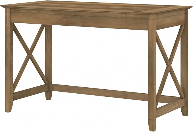 Bush Furniture Key West 48W Writing Desk in Reclaimed Pine - LeafyLoom