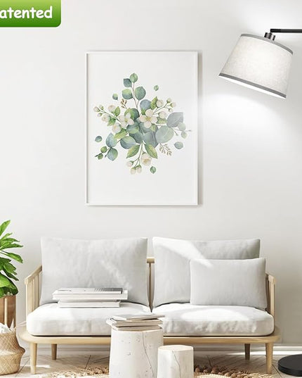 【Upgraded】 Dimmable Floor Lamp, 1000 Lumens LED Edison Bulb Included, Arc Floor Lamps for Living Room Modern Standing Lamp with Gray Shade, Tall Lamps for Living Room Bedroom Office Dining Room - LeafyLoom