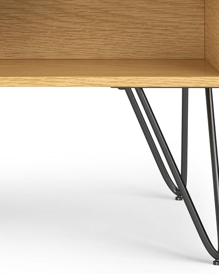 SIMPLIHOME Hunter Small Lift Top Coffee Table, 36 inch, Oak - LeafyLoom