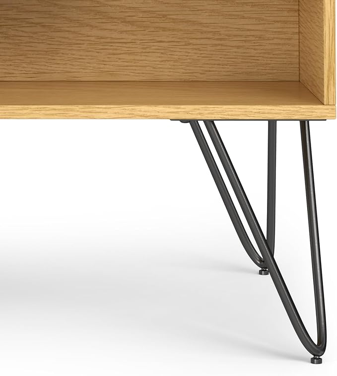 SIMPLIHOME Hunter Small Lift Top Coffee Table, 36 inch, Oak - LeafyLoom