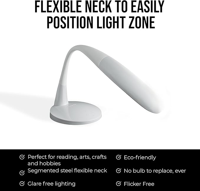 Stella Two Premium 11W LED Desk Task Lamp, Dimmable, Custom Color Temperature, Adjustable, and Remote Controlled Modern Desk Lamp for Living Room, Bedroom, and Office Lighting - LeafyLoom