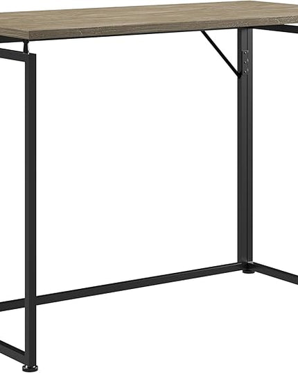 Techni Mobili Space Saving Folding Desk, Grey - LeafyLoom