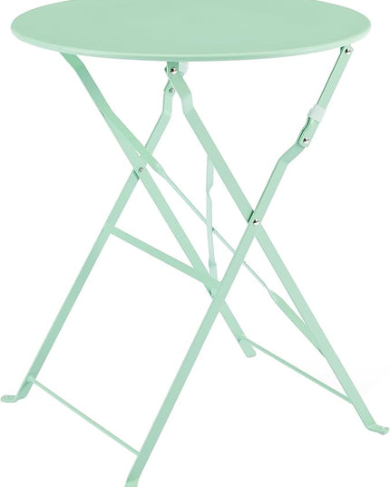 Crosley Furniture CF7390-MN Karlee Retro Metal Indoor/Outdoor 3-Piece Bistro Set with Table and 2 Chairs, Mint - LeafyLoom