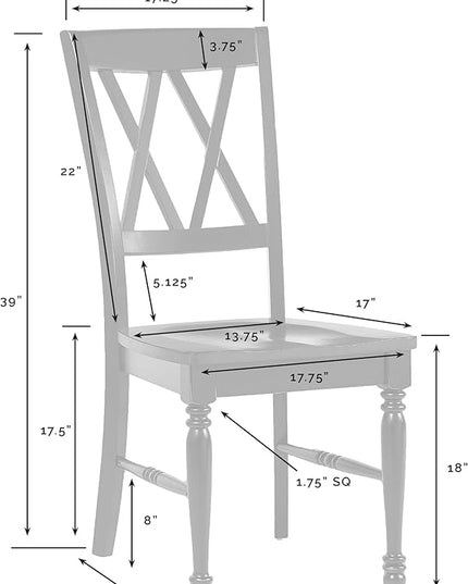 Crosley Furniture Shelby Dining Chairs (Set of 4), Distressed White - LeafyLoom