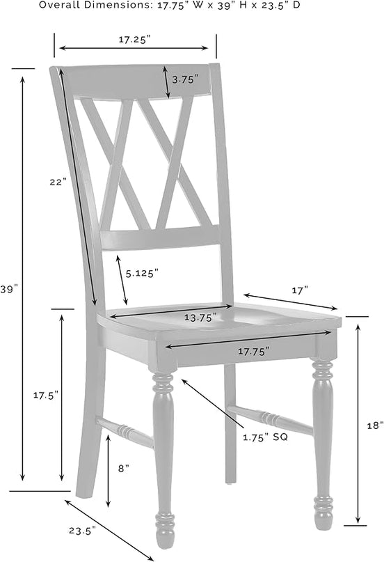 Crosley Furniture Shelby Dining Chairs (Set of 4), Distressed White - LeafyLoom